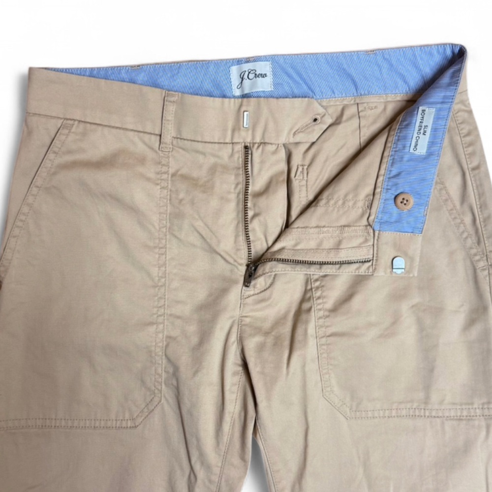 J. Crew Slim Boyfriend Chino Pants Tan Beige Petit 26P Style BF497 Re-Imagined - Picture 8 of 10